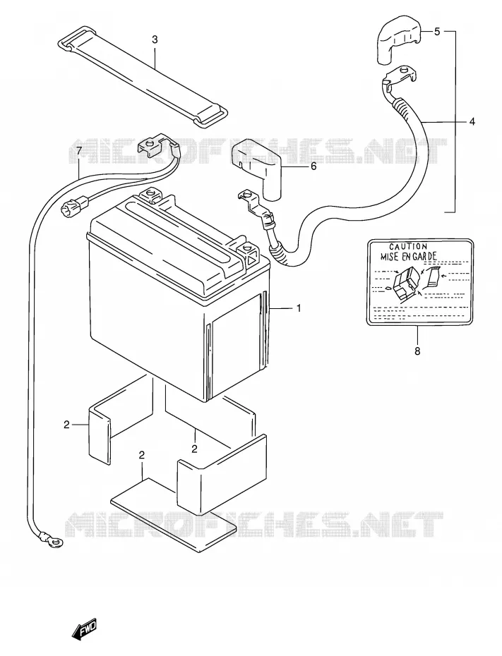 ACCU (MODELE P/R/S) Suzuki MOTO 1100 GSX-R 1997  GSX-R1100WV(E2)