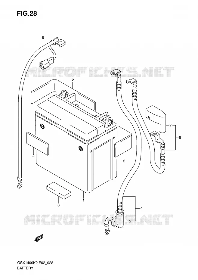 ACCU Suzuki MOTO 1400 GSX 2004  GSX1400U1K4(E2)