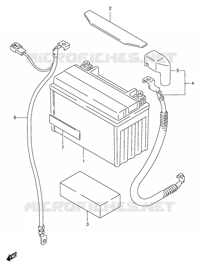 ACCU Suzuki MOTO 600 BANDIT 1998  GSF600WSUW(E2)