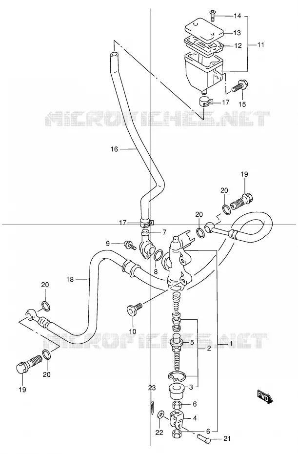ACHTER HOOFDREMCILINDER Suzuki MOTO 1200 GSX 2000  GSX1200Y(E4)