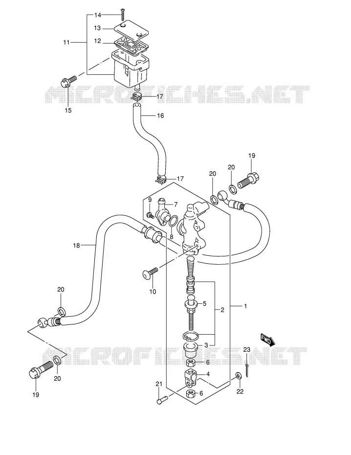 ACHTER HOOFDREMCILINDER Suzuki MOTO 600 BANDIT 2002  GSF600SUK2(E2)