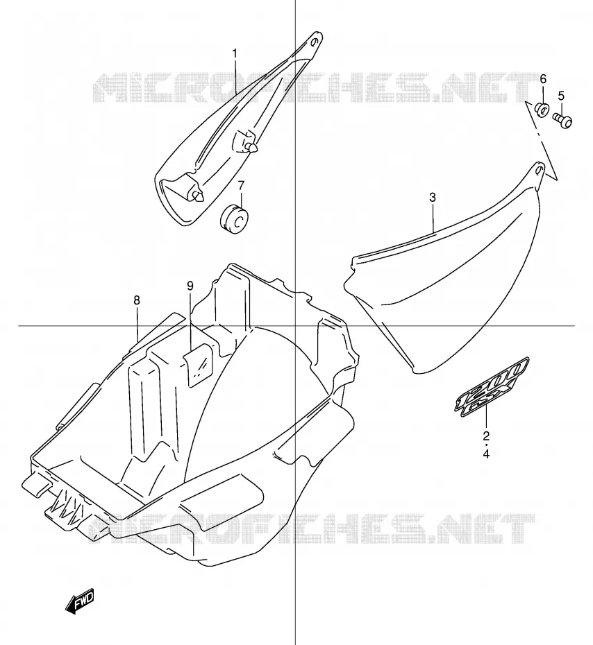 ACHTER KUIP Suzuki MOTO 1200 GSX 2000  GSX1200Y(E4)