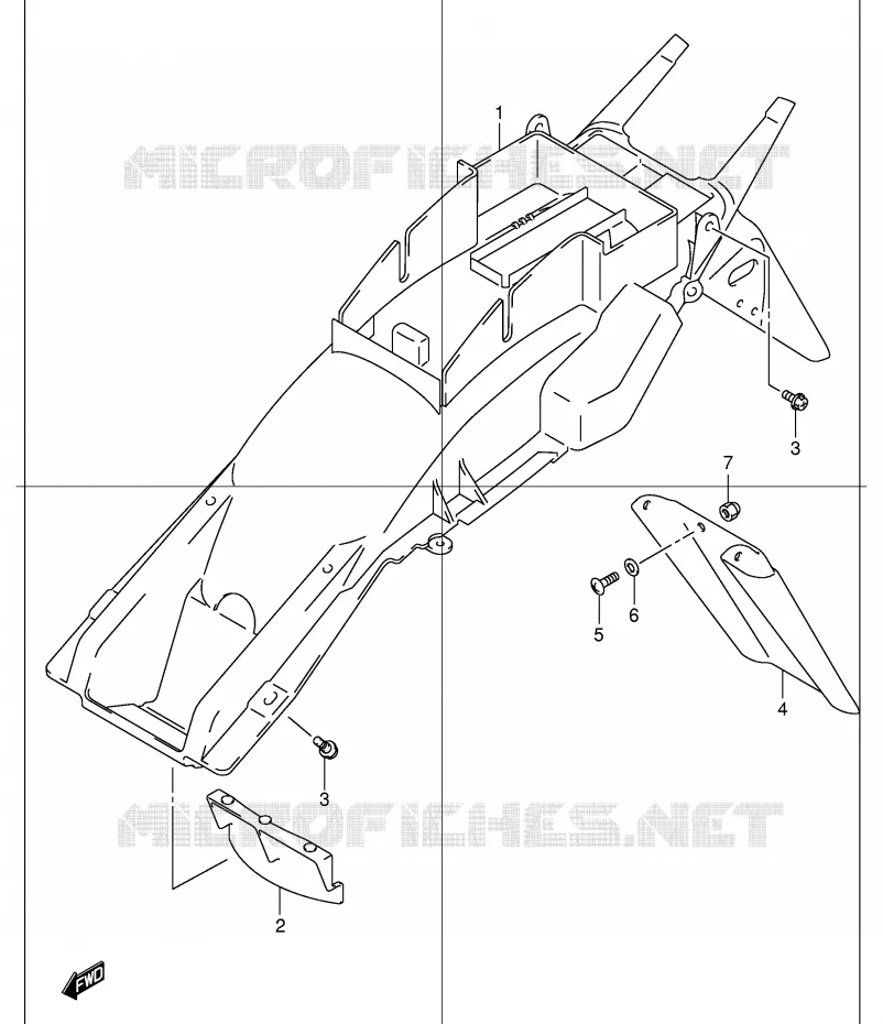 ACHTERSPATBORD Suzuki MOTO 1200 BANDIT 2004  GSF1200SK4(E2)