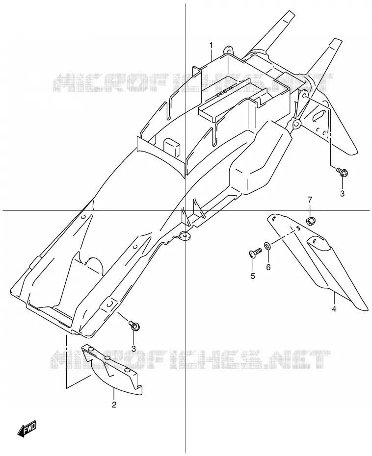 ACHTERSPATBORD Suzuki MOTO 600 BANDIT 2004  GSF600UK4(E2)