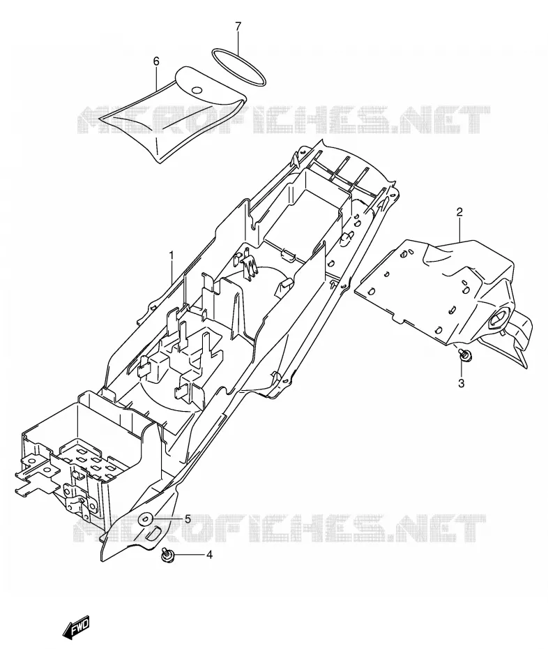ACHTERSPATBORD Suzuki MOTO 750 GSX-R 2004  GSX-R750U2K4(E2)