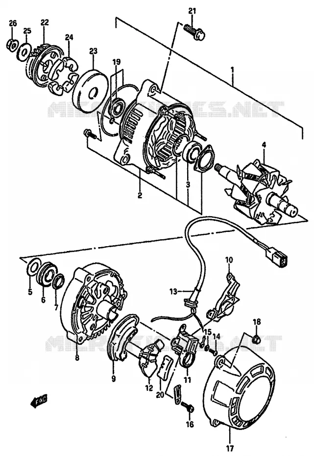 ALTERNATOR (E.NO.~116197) Suzuki MOTO 750 GSX-R 1987  GSX-R750XH(F/G/H)