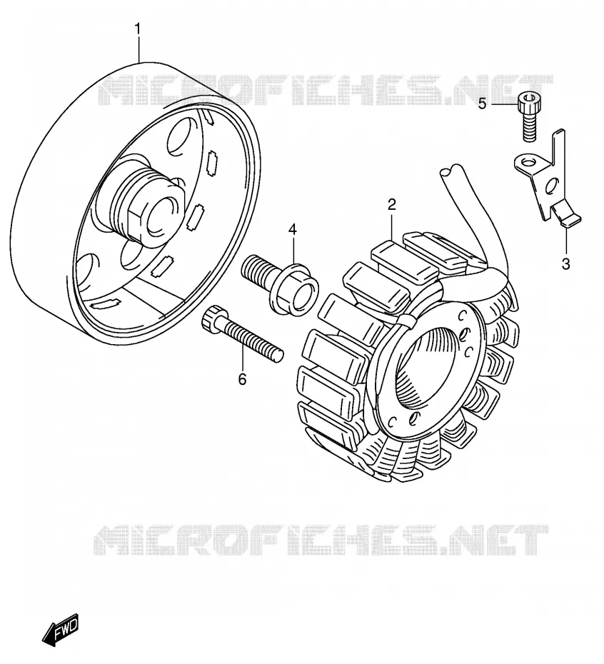 ALTERNATOR (MODELE K1) Suzuki MOTO 600 GSX-R 2001  GSX-R600U1K1(E2)