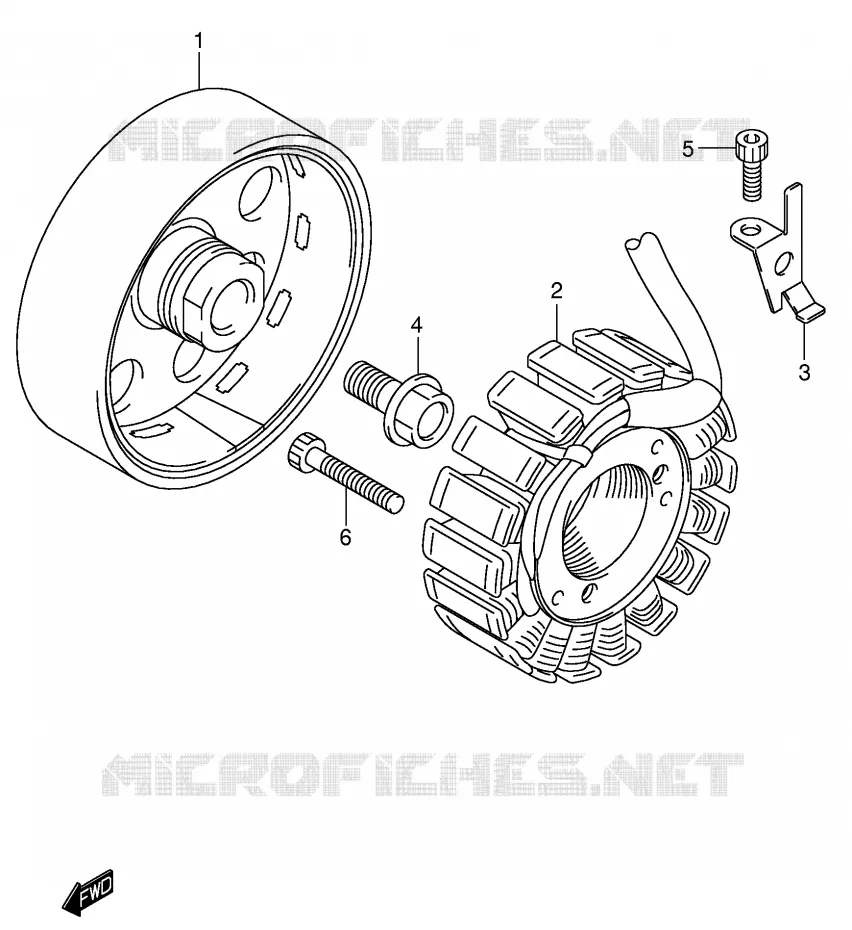 ALTERNATOR (MODELE K2/K3) Suzuki MOTO 600 GSX-R 2002  GSX-R600U1K2(E2)
