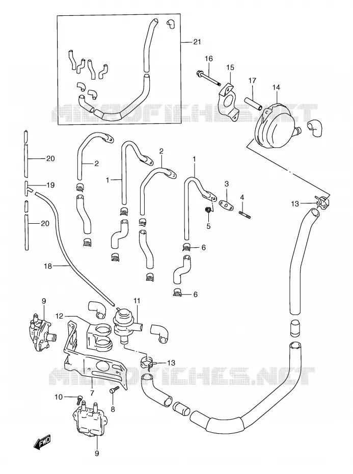ANTI VERVUILINGS SYSTEM (MODELE V E18,E39) Suzuki MOTO 600 GSX-R 1998  GSX-R600W(E2)