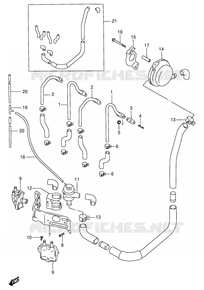 ANTI VERVUILINGS SYSTEM (MODELE V E18,E39) Suzuki MOTO 750 GSX-R 1999  GSX-R750X(E2)