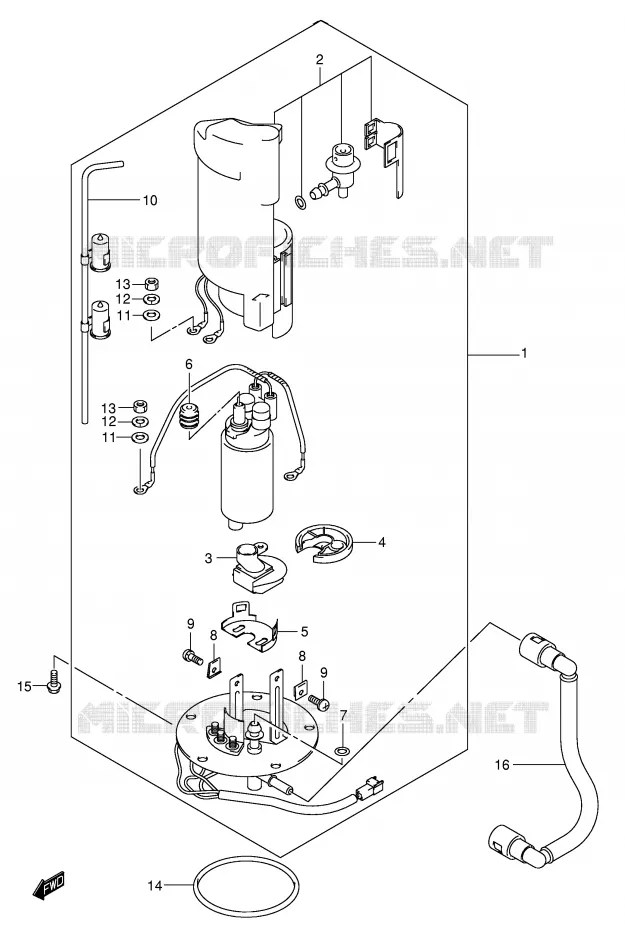 BENZINE POMP (MODELE K1) Suzuki MOTO 600 GSX-R 2003  GSX-R600ZK3(E2)