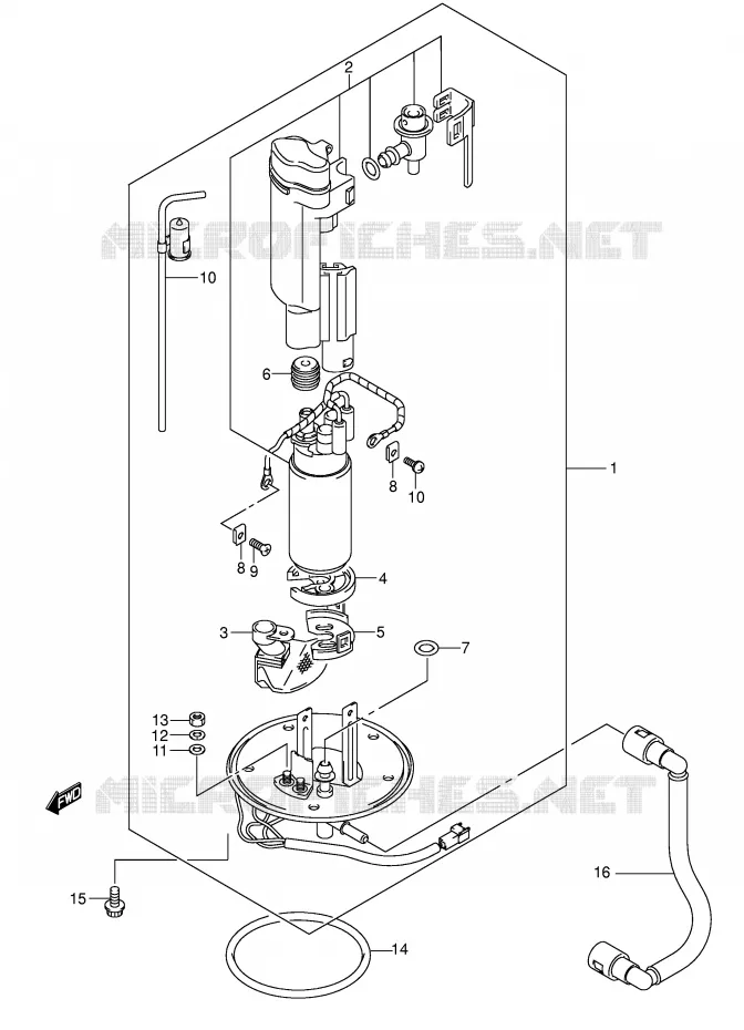BENZINE POMP (MODELE K3) Suzuki MOTO 600 GSX-R 2003  GSX-R600K3(E2)