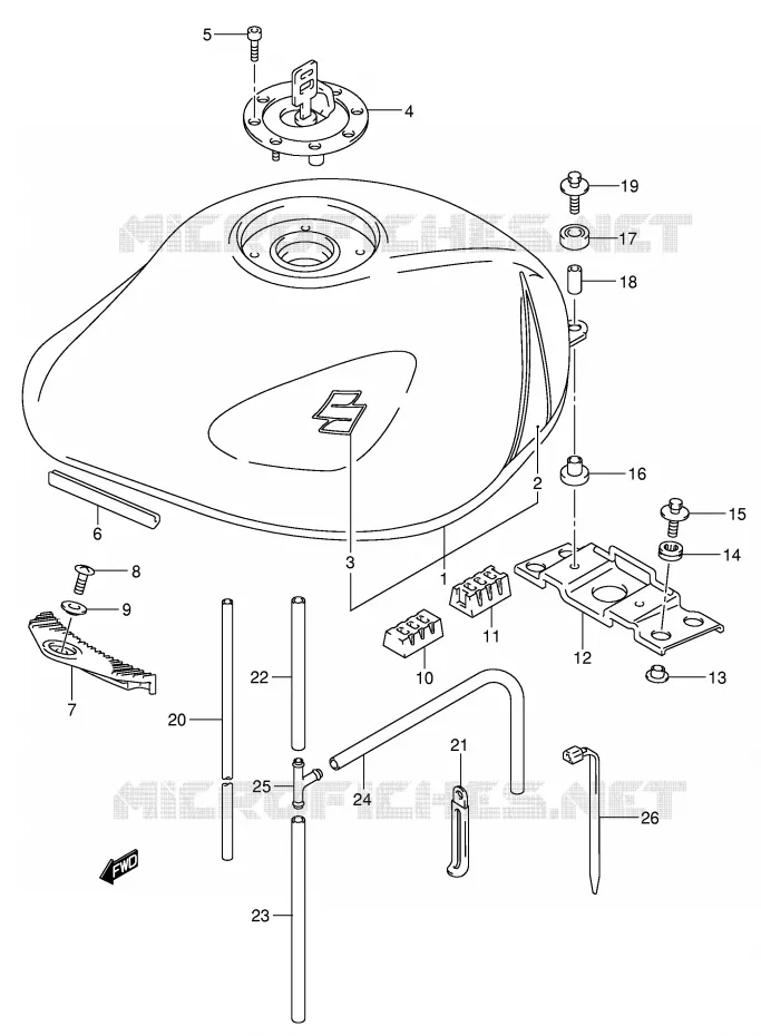 BENZINETANK (GSF1200ZK4) Suzuki MOTO 1200 BANDIT 2004  GSF1200ZK4(E2)