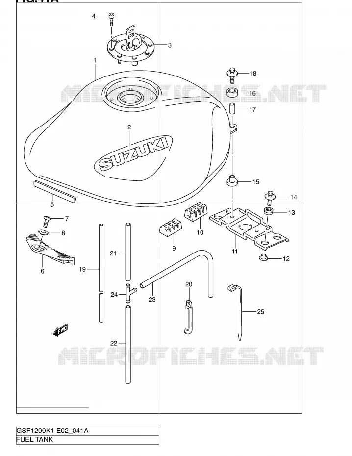 BENZINETANK (MODELE K2/K3) Suzuki MOTO 1200 BANDIT 2004  GSF1200SK4(E2)