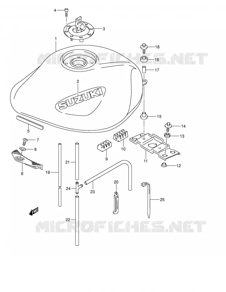 BENZINETANK (MODELE K4) Suzuki MOTO 1200 BANDIT 2004  GSF1200ZK4(E2)