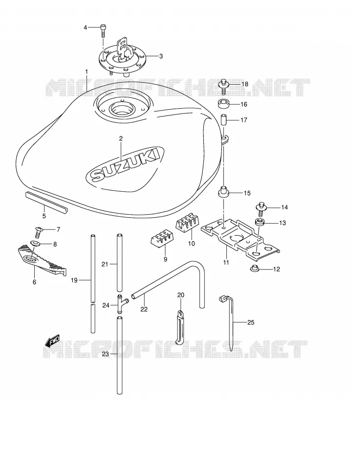 BENZINETANK (MODELE K4) Suzuki MOTO 600 BANDIT 2000  GSF600UY(E2)