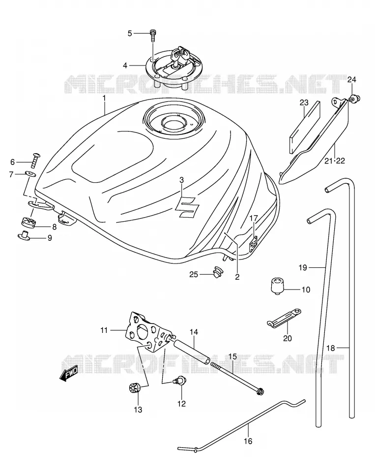 BENZINETANK (MODELE K4) Suzuki MOTO 600 GSX-R 2005  GSX-R600U3K5(E2)