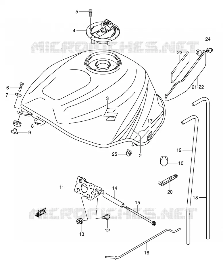 BENZINETANK (MODELE K4) Suzuki MOTO 750 GSX-R 2005  GSX-R750U2K5(E2)