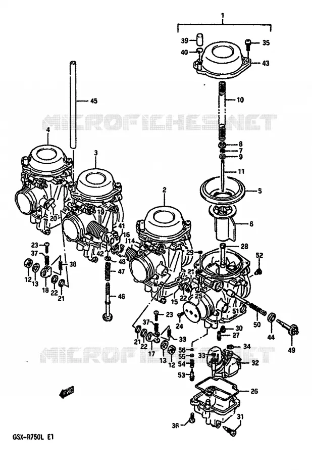 CARBURATOR (MODELE J/K) Suzuki MOTO 750 GSX-R 1989  GSX-R750K(K/L/M)