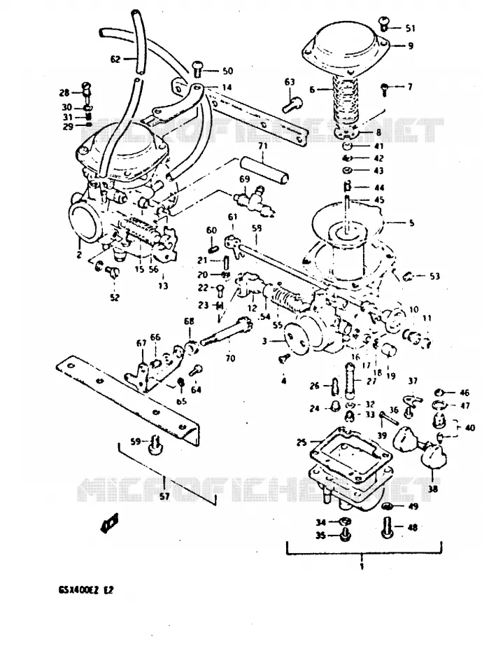 CARBURATOR Suzuki MOTO 400 GSX 1982  GSX400SZ