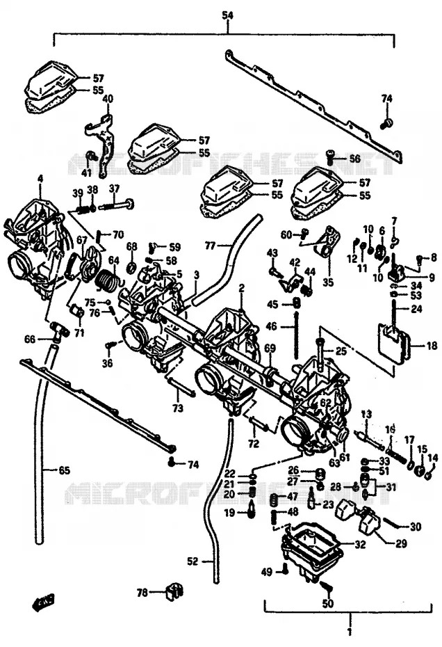 CARBURATOR Suzuki MOTO 750 GSX-R 1985  GSX-R750F(F/G/H) E34
