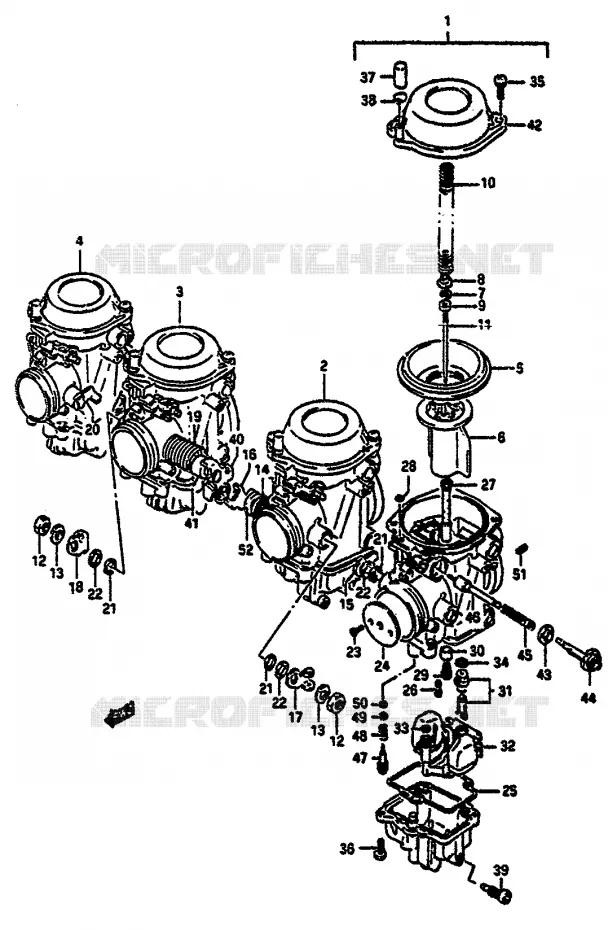 CARBURATOR (VOIR NOTE) Suzuki MOTO 1100 GSX-R 1992  GSX-R1100 N (M/N)