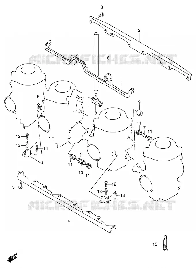 CARBURETOR AANSLUITINGEN Suzuki MOTO 250 BANDIT 2000  GSF250VY(E24)