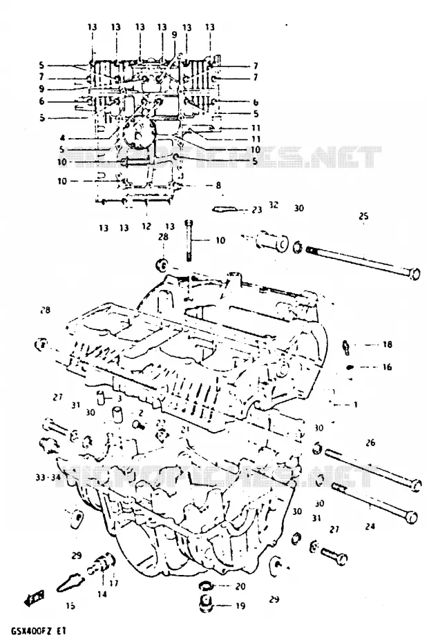 CASING Suzuki MOTO 400 GSX 1982  GSX400FZ(X/Z)