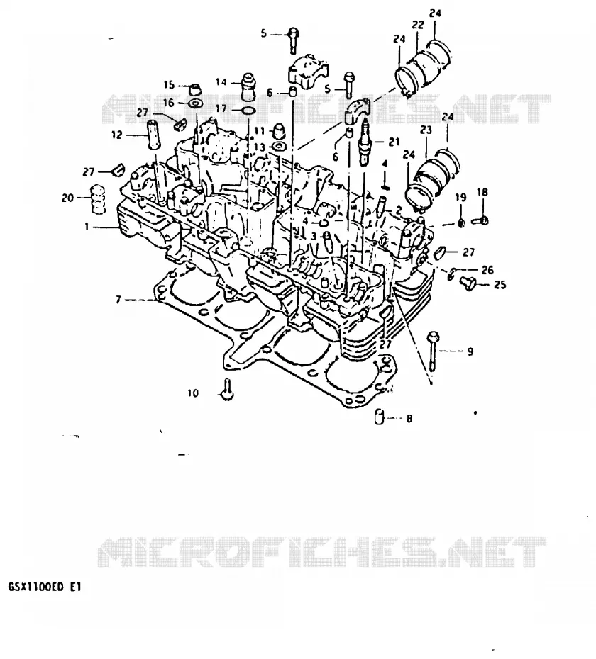 CILINDERKOP Suzuki MOTO 1100 GSX 1982  GSX1100Z(Z/D)