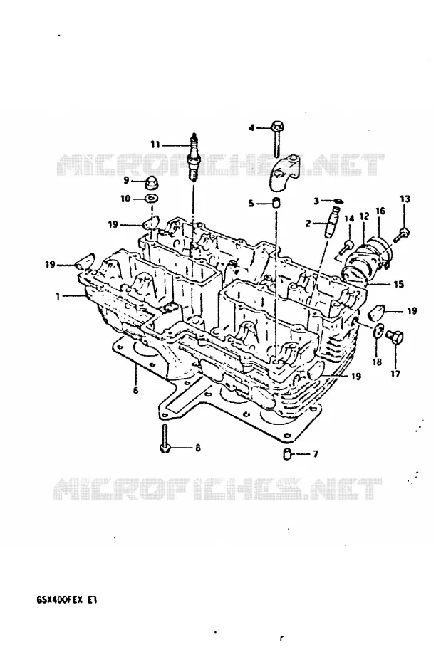 CILINDERKOP Suzuki MOTO 400 GSX 1981  GSX400FEX
