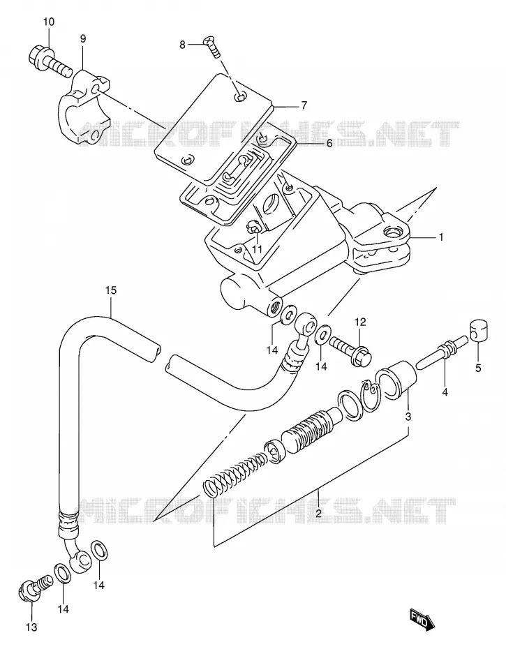 CLUTCH HOOFDREMCILINDER (MODELE P/R) Suzuki MOTO 1100 GSX-R 1994  GSX-R1100WR(E2)