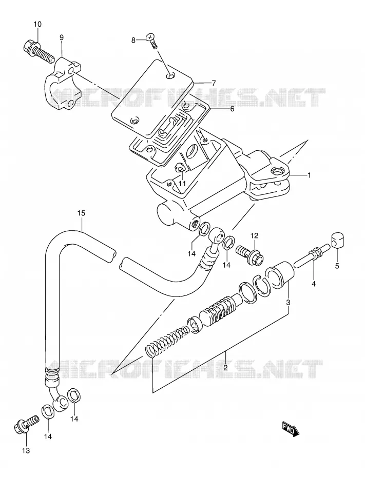 CLUTCH HOOFDREMCILINDER (MODELE P/R) Suzuki MOTO 1100 GSX-R 1994  GSX-R1100WR(E28)