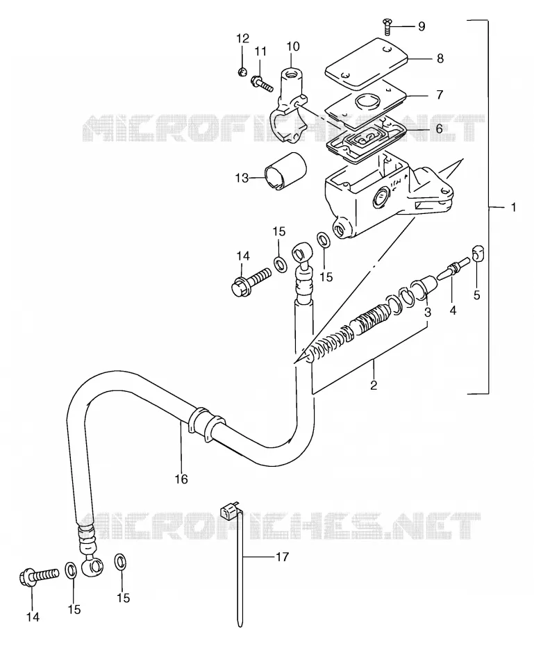 CLUTCH HOOFDREMCILINDER Suzuki MOTO 1200 BANDIT 1996  GSF1200T(E2)