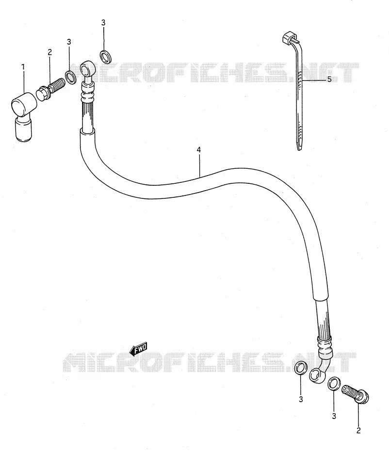CLUTCH HOSE Suzuki MOTO 1100 GSX-F 1991  GSX1100FM(E28)