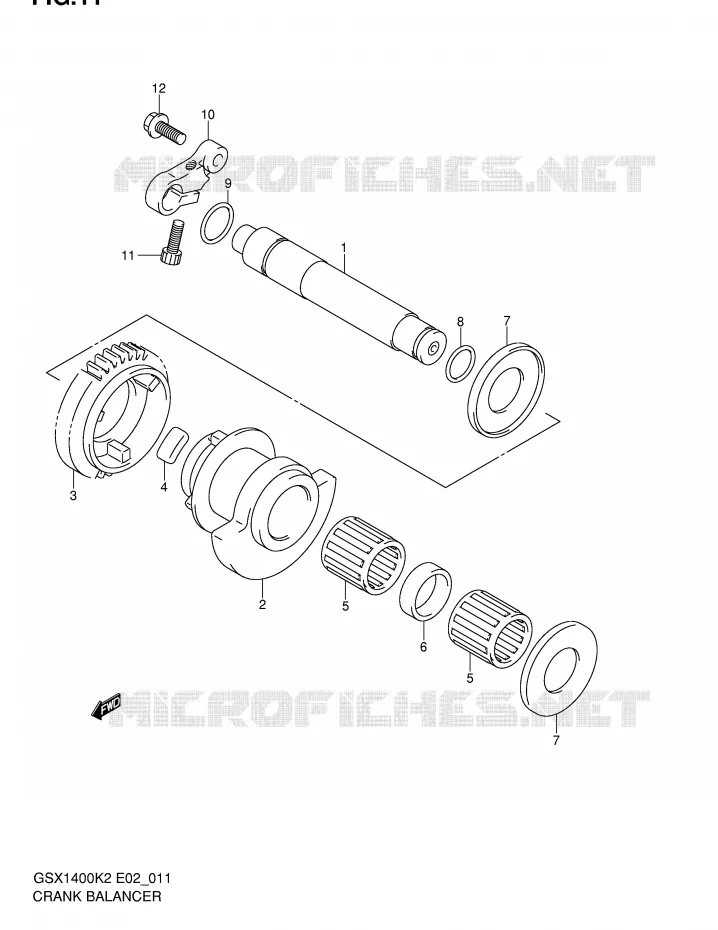 CRANK BALANCER Suzuki MOTO 1400 GSX 2002  GSX1400K2(E2)