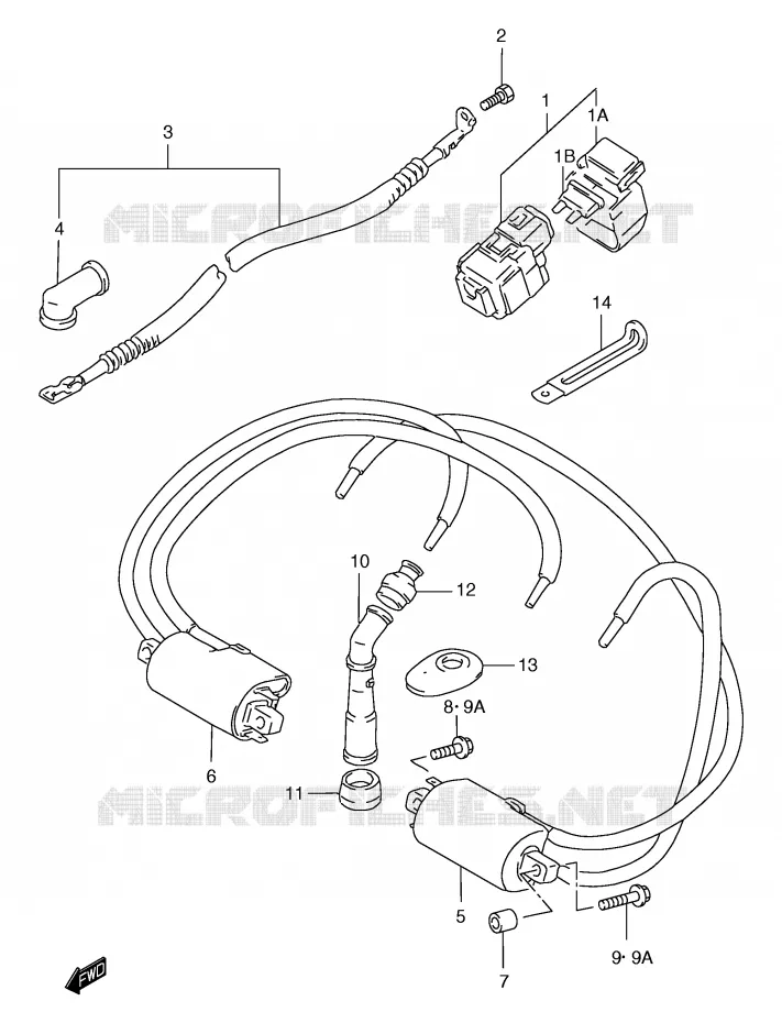 ELEKTRISCH (GSF1200T/V/W/X/Y/ST/SV/SW/SX/SY) Suzuki MOTO 1200 BANDIT 2000  GSF1200SAY(E2)