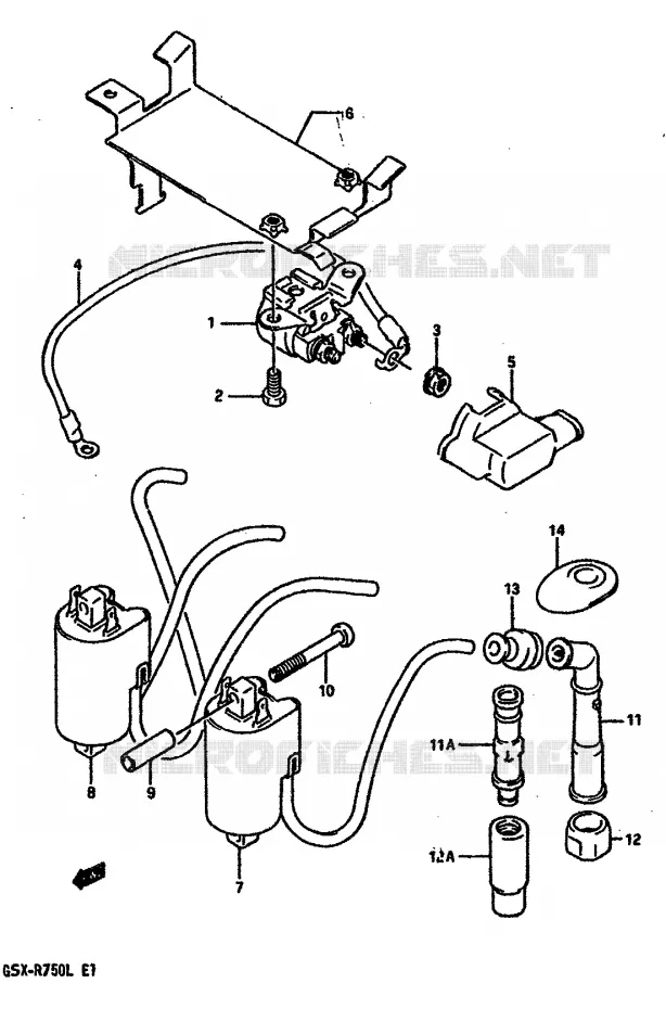 ELEKTRISCH Suzuki MOTO 750 GSX-R 1989  GSX-R750K(K/L/M)