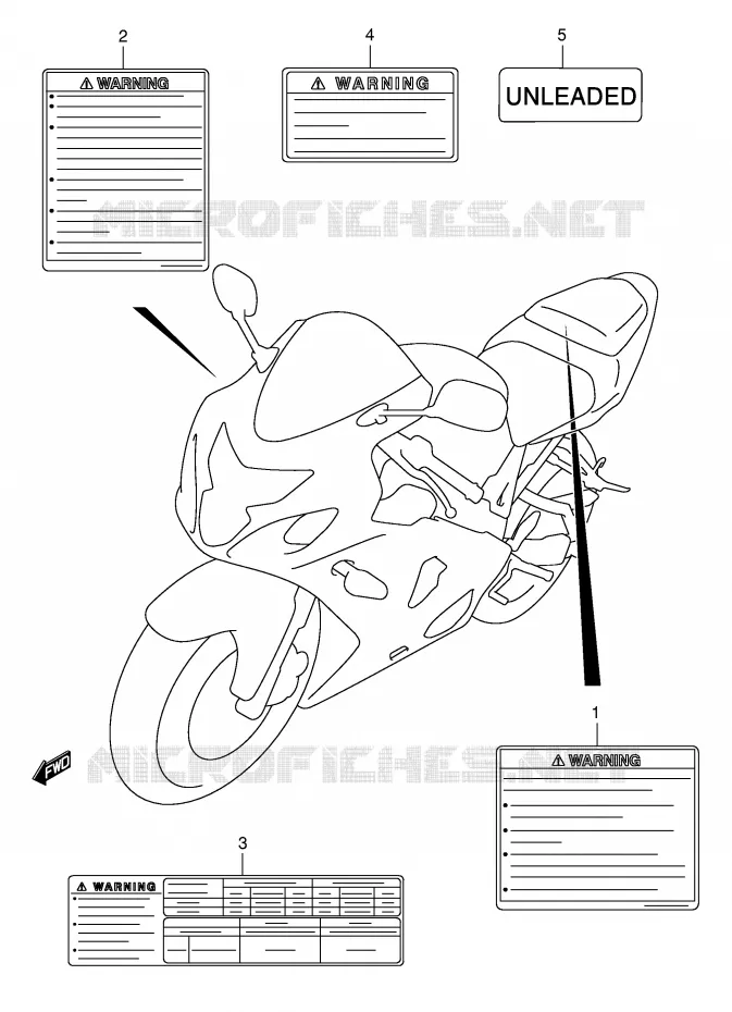 ETIKET Suzuki MOTO 750 GSX-R 2005  GSX-R750U2K5(E2)