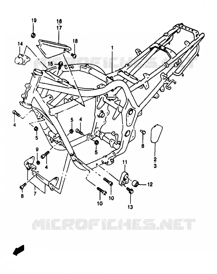FRAME (GSF1200SAV) Suzuki MOTO 1200 BANDIT 1996  GSF1200T/GSF1200ST