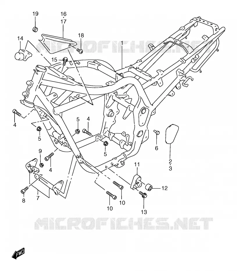 FRAME (GSF1200SAW) Suzuki MOTO 1200 BANDIT 1996  GSF1200ST(E2)