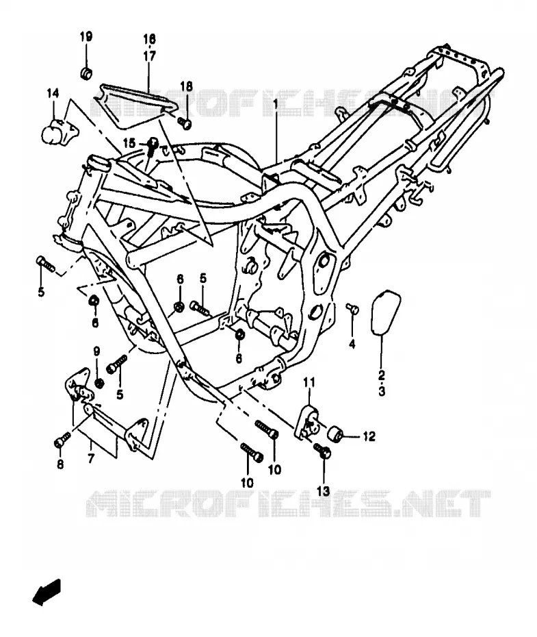 FRAME (GSF1200SAY) Suzuki MOTO 1200 BANDIT 2000  GSF1200SAY(T/V/W/X/Y)