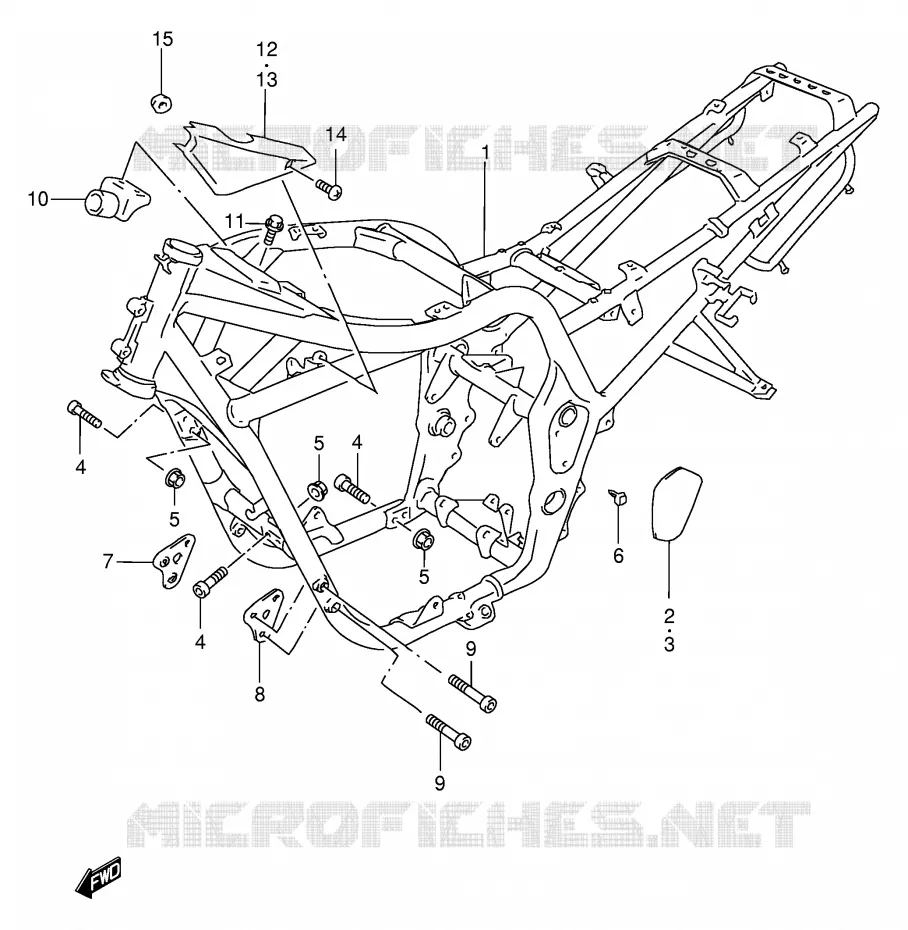 FRAME (MODELE V/W/X) Suzuki MOTO 600 BANDIT 1996  GSF600ST(E2)