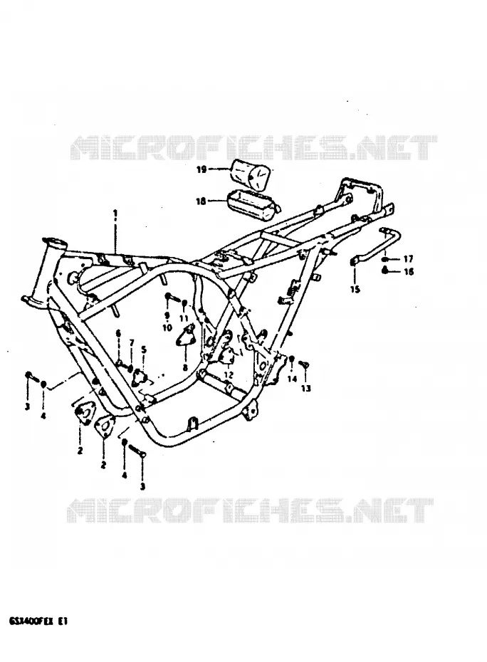 FRAME Suzuki MOTO 400 GSX 1981  GSX400FEX