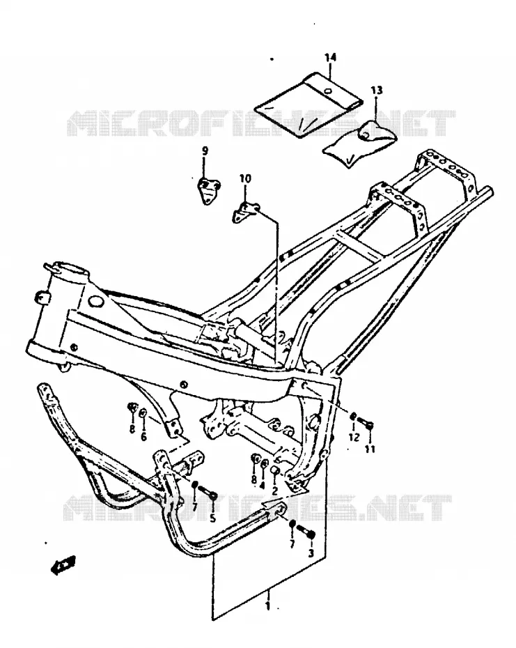 FRAME Suzuki MOTO 400 GSX-R 1987  GSX-R400H