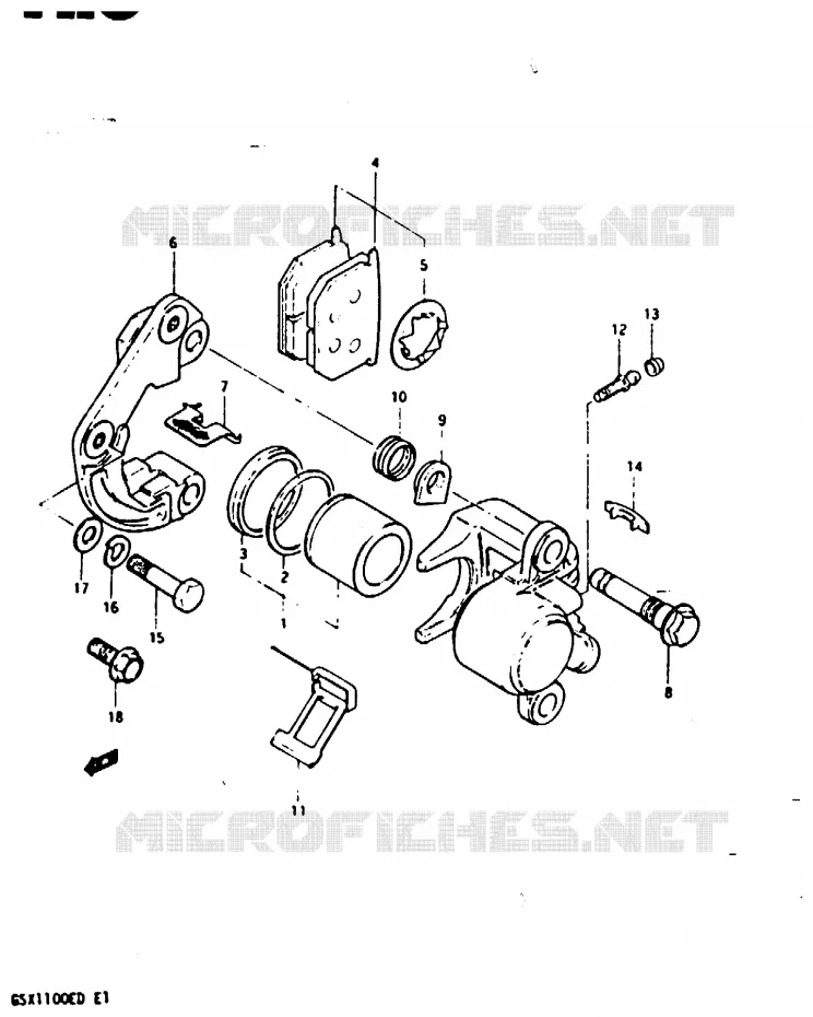 FRONT CALIPER Suzuki MOTO 1100 GSX-E 1982  GSX1100EZ(Z/D)