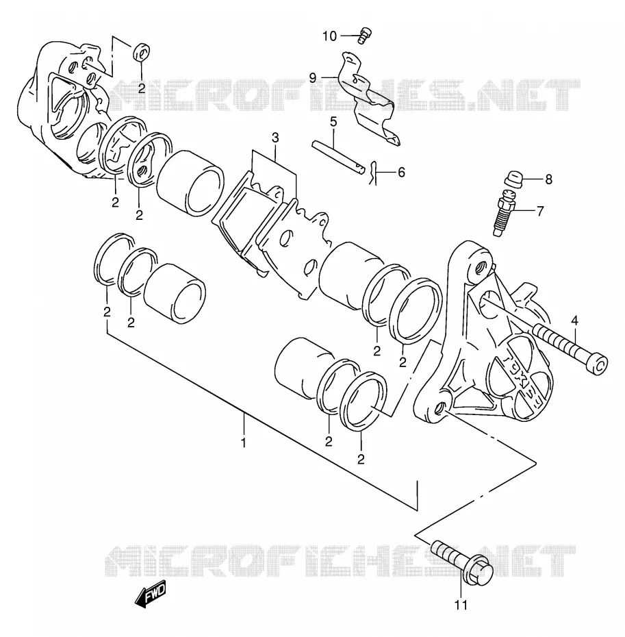 FRONT CALIPER Suzuki MOTO 400 BANDIT 1997  GSF400VV(E30)