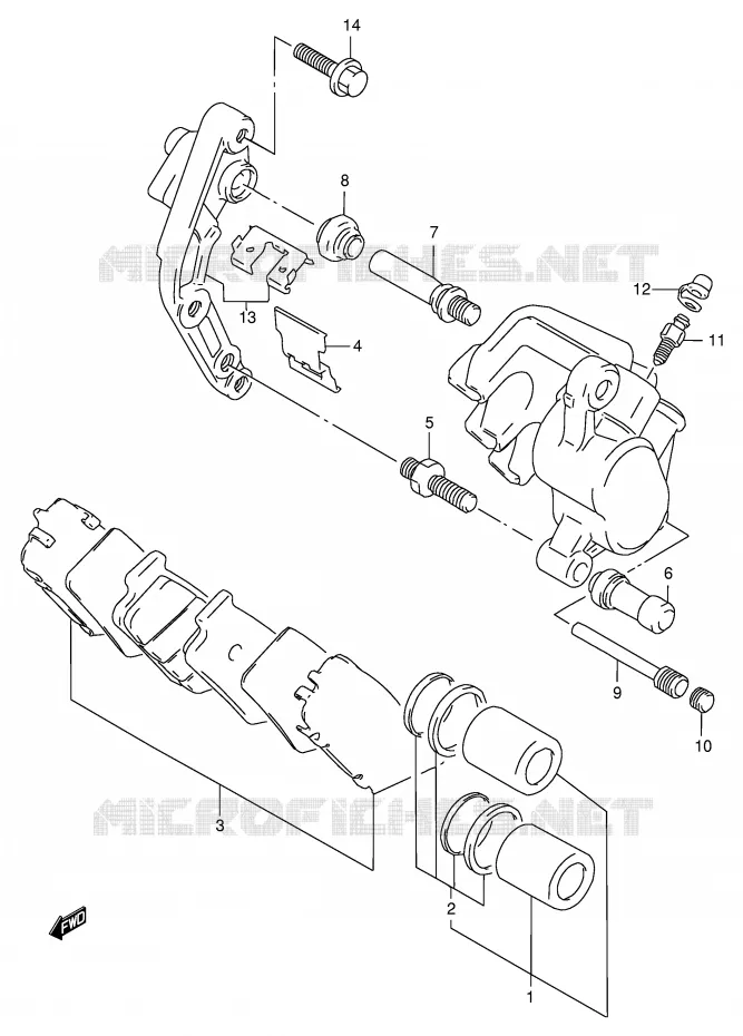FRONT CALIPER Suzuki MOTO 600 BANDIT 1996  GSF600UT(E2)