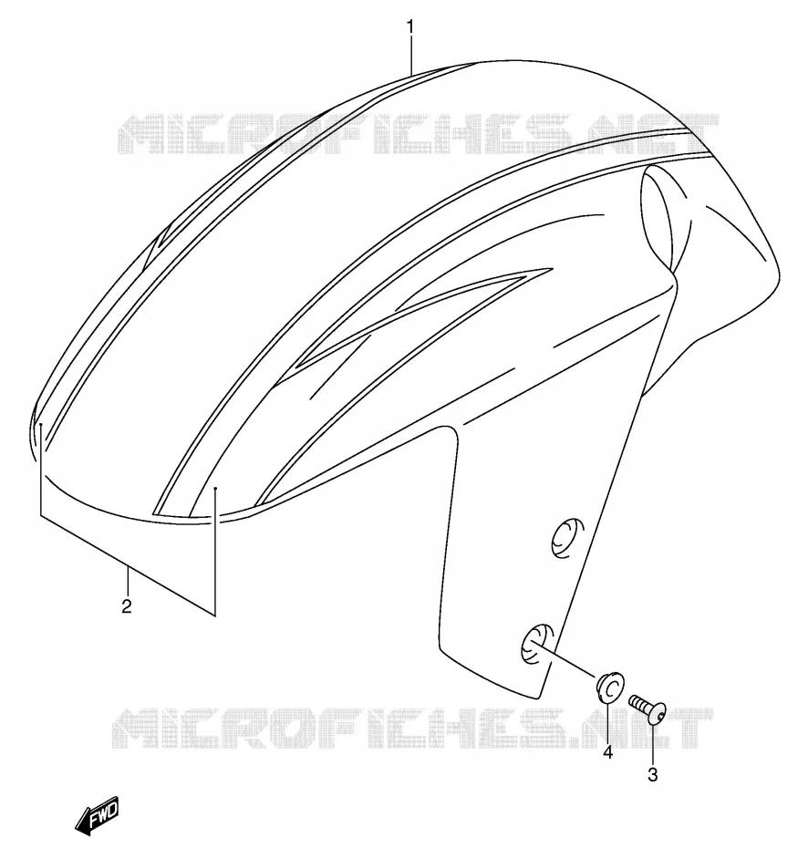 FRONT FENDER (GSX-R600ZK3) Suzuki MOTO 600 GSX-R 2003  GSX-R600ZK3(E2)