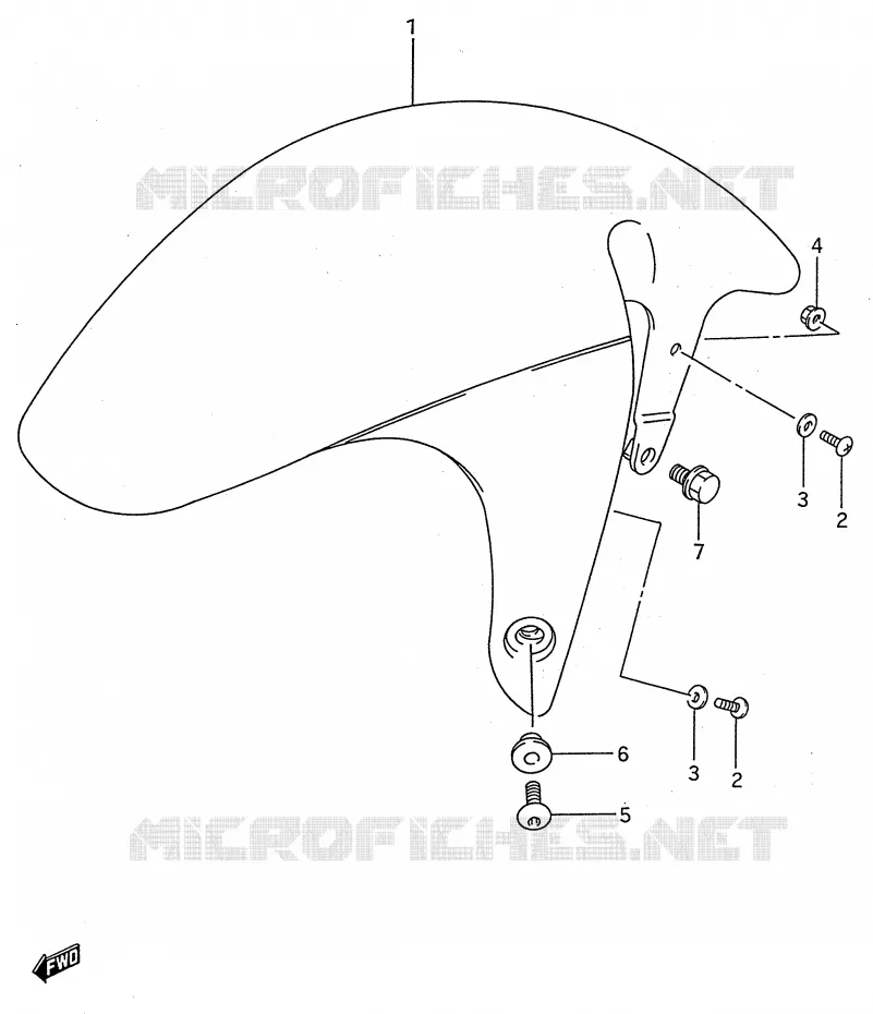 FRONT FENDER (MODELE R/S) Suzuki MOTO 750 GSX-R 1993  GSX-R750WP(E28)