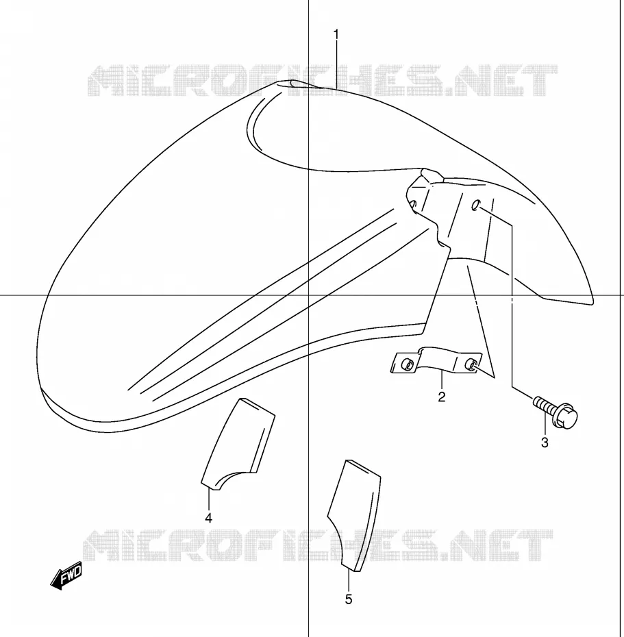 FRONT FENDER Suzuki MOTO 1200 BANDIT 2005  GSF1200SZK5(E2)